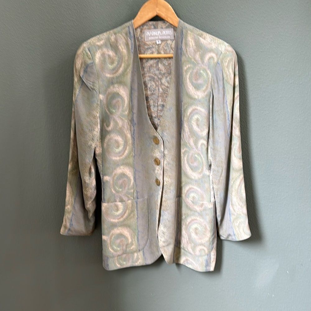 Vintage Dorothy Schoelen Platinum Petites Jacket Top Sz Small
